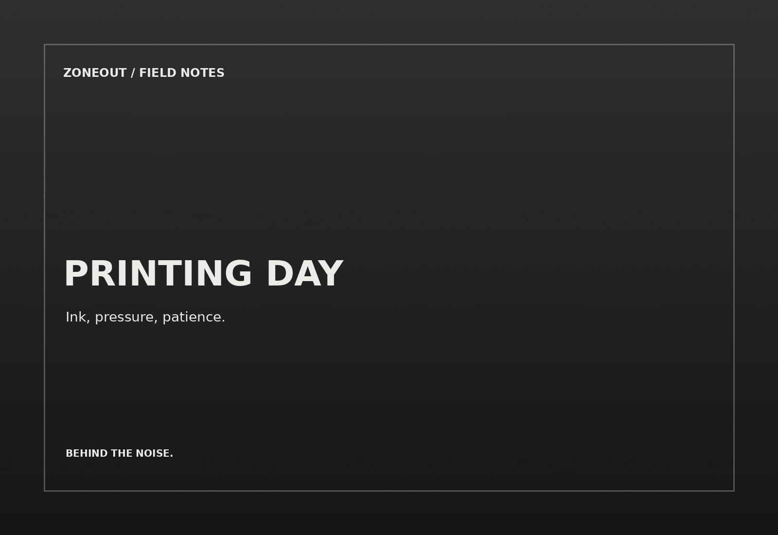 Printing Day: Low Battery