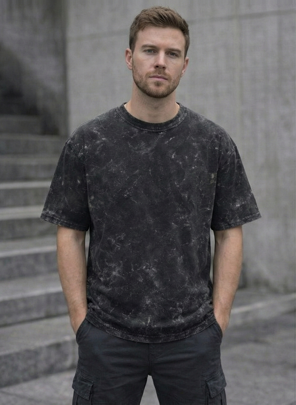 Plain - No Print - Acid Washed - Unpressured Tee