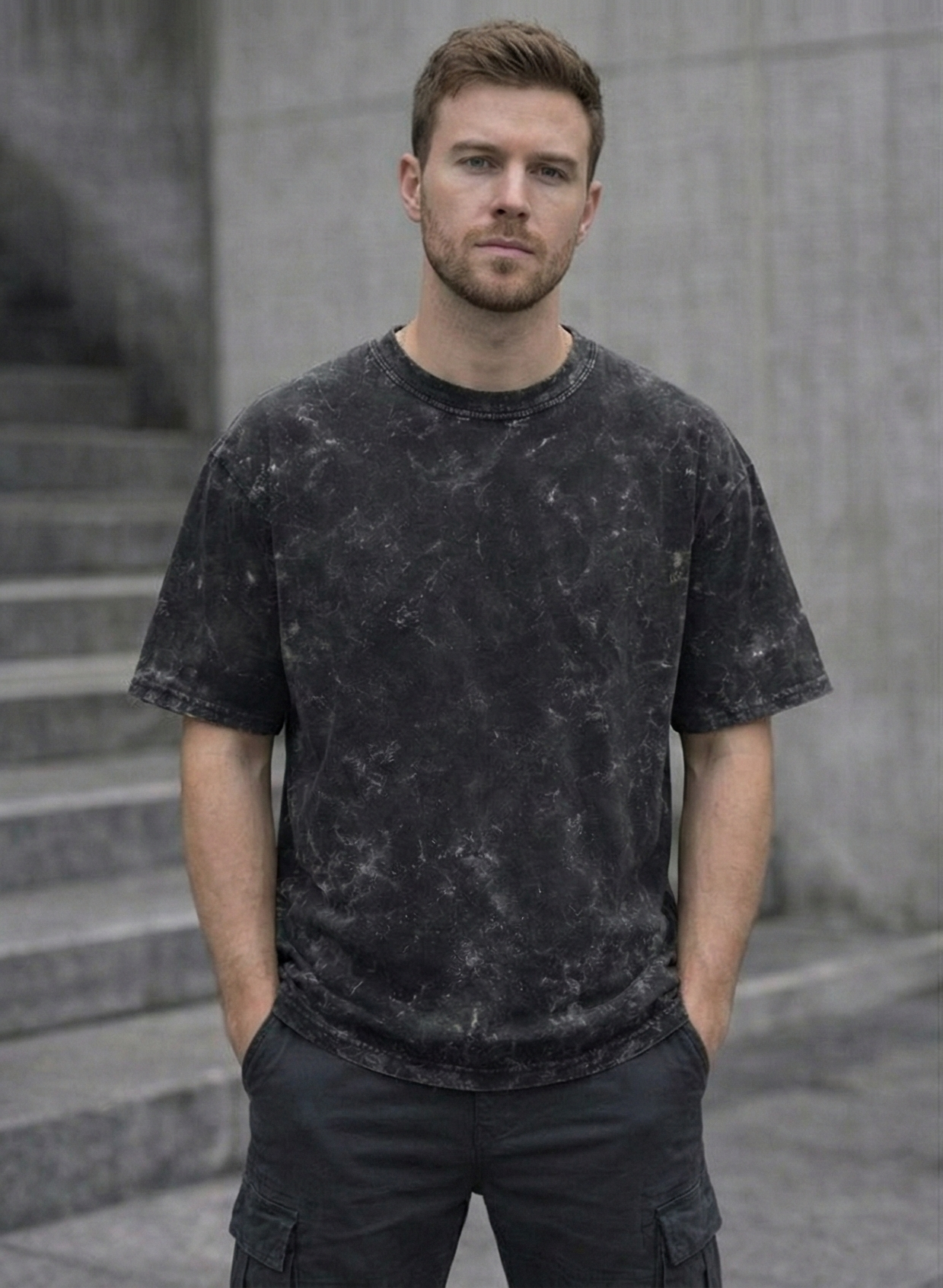 Plain - No Print - Acid Washed - Unpressured Tee